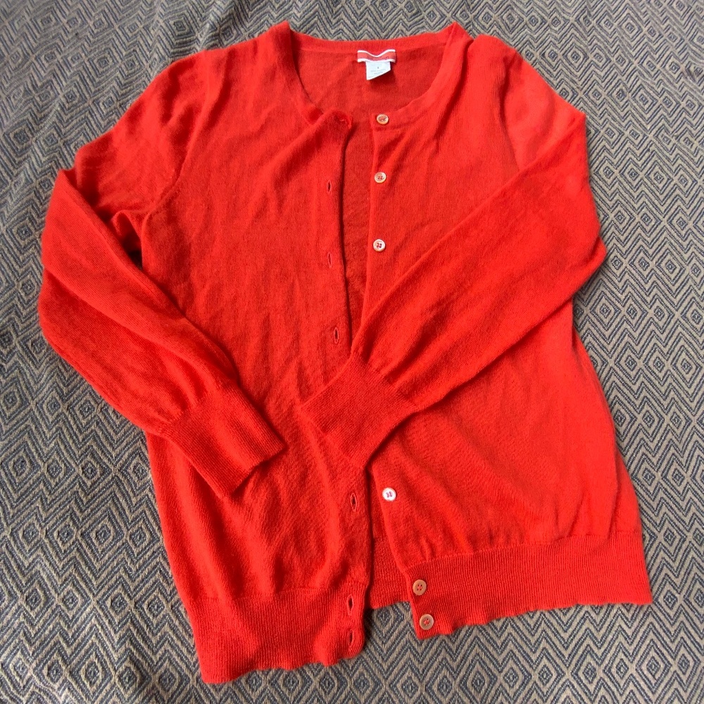 J Crew Cashmere 3/4 Sleeve Cardigan